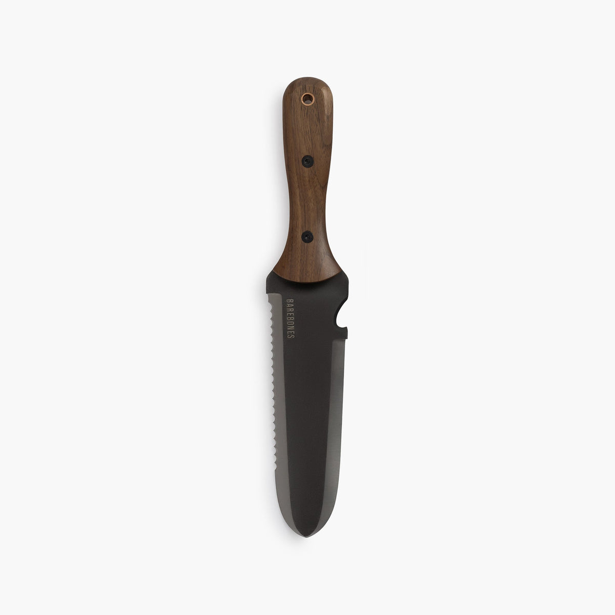Japanese-Style Garden Digging Knife with Serrated Edge & Walnut Handle for Weeding, Planting & Transplanting