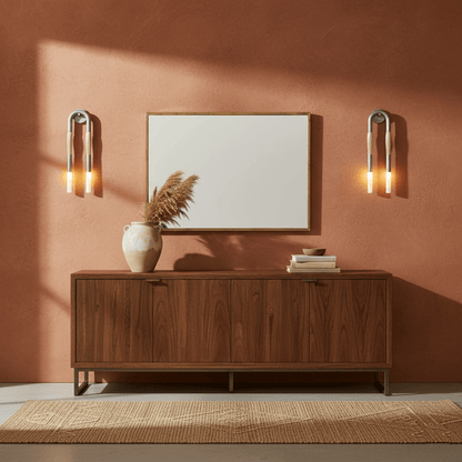 Metal Sconce Light 26 in with Flowing Fiber Design for Bedroom Living Room Hallway Ambient Lighting Decorative Accent Fixture Modern Home De