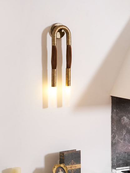 Metal Sconce Light 26 in with Flowing Fiber Design for Bedroom Living Room Hallway Ambient Lighting Decorative Accent Fixture Modern Home De