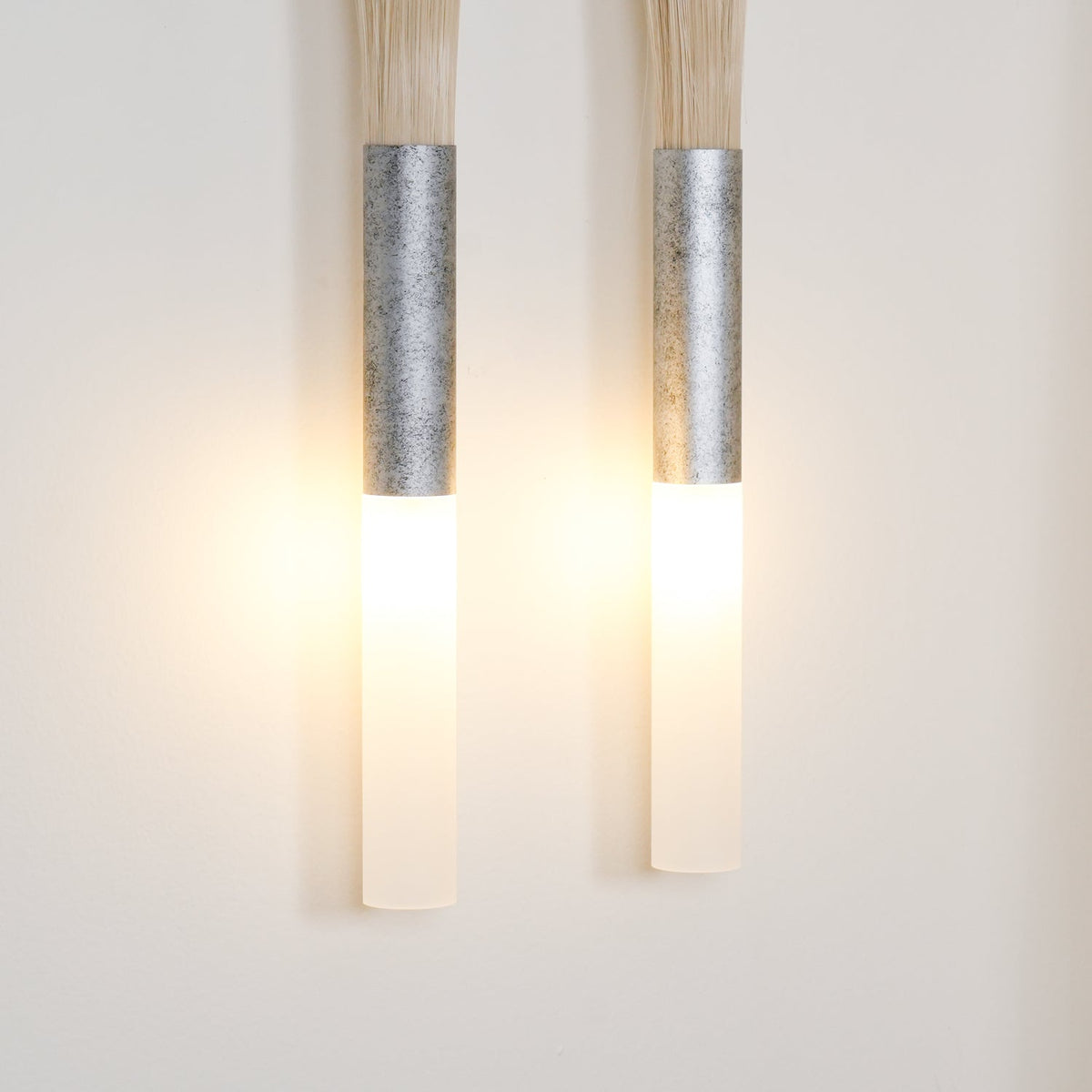 Metal Sconce Light 26 in with Flowing Fiber Design for Bedroom Living Room Hallway Ambient Lighting Decorative Accent Fixture Modern Home De