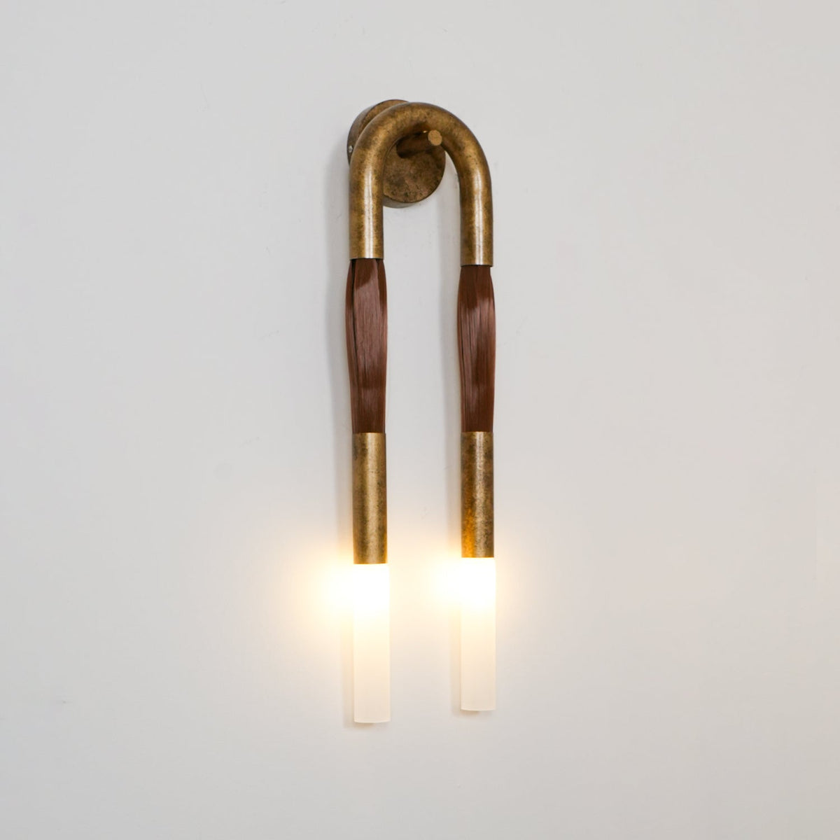 Metal Sconce Light 26 in with Flowing Fiber Design for Bedroom Living Room Hallway Ambient Lighting Decorative Accent Fixture Modern Home De