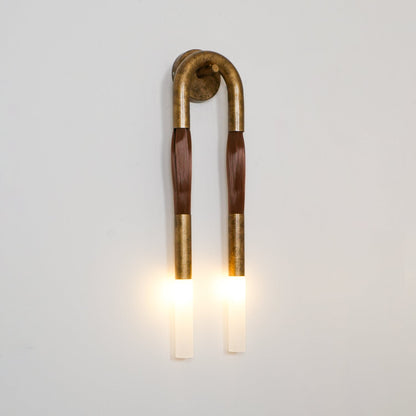 Metal Sconce Light 26 in with Flowing Fiber Design for Bedroom Living Room Hallway Ambient Lighting Decorative Accent Fixture Modern Home De