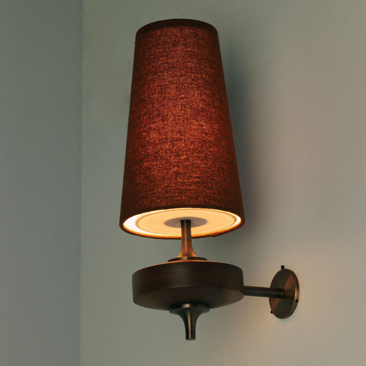 Dual Fabric Sconce Light Fixture Wooden Frame Indoor Lighting Bedroom Hallway Accent Warm Glow 14 in Wide E12 E14 Socket Hardwired Modern Ho