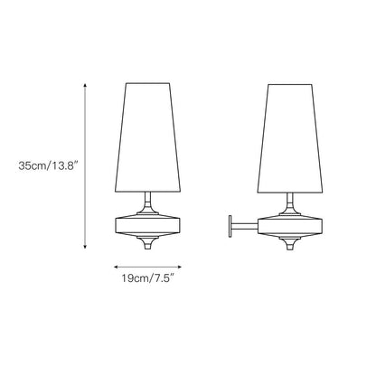 Dual Fabric Sconce Light Fixture Wooden Frame Indoor Lighting Bedroom Hallway Accent Warm Glow 14 in Wide E12 E14 Socket Hardwired Modern Ho