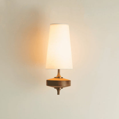 Dual Fabric Sconce Light Fixture Wooden Frame Indoor Lighting Bedroom Hallway Accent Warm Glow 14 in Wide E12 E14 Socket Hardwired Modern Ho