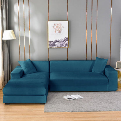 Stretch Velvet Couch Cover with Full Frame Protection for Living Room Sofas – Universal Fit Slipcover