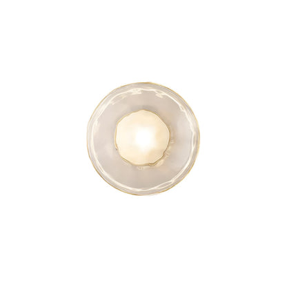 Hand-Blown Glass Wall Sconce with Aluminum Frame – Modern Globe Light for Hallways, Bedrooms & Living Rooms