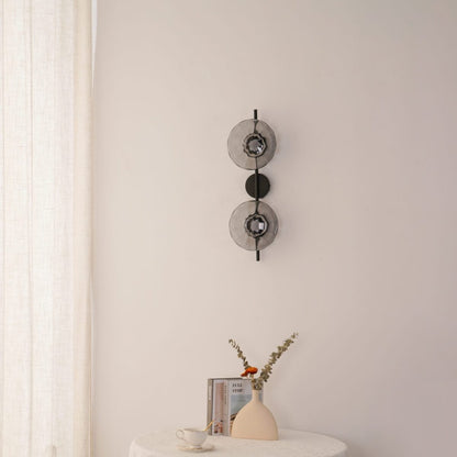 Hand-Blown Glass Wall Sconce with Aluminum Frame – Modern Globe Light for Hallways, Bedrooms & Living Rooms
