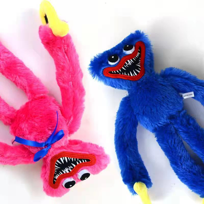 Soft Plush Character Toy 15.7 Inch Stuffed Animal for Kids Blue Red Cuddly Monster Figure for Toddlers Playroom Decor