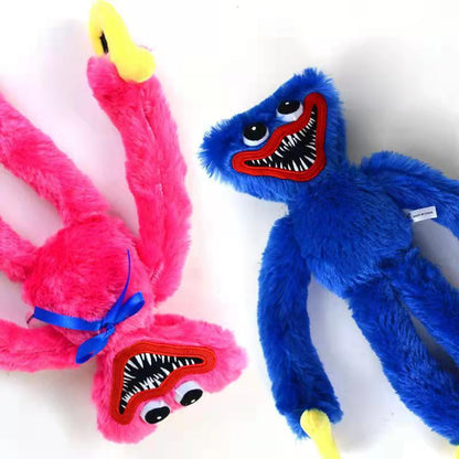 Soft Plush Character Toy 15.7 Inch Stuffed Animal for Kids Blue Red Cuddly Monster Figure for Toddlers Playroom Decor