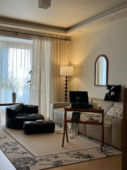 Lampadaire haut avec abat-jour blanc, 160 cm, base en bois naturel, éclairage d'appoint à intensité variable pour chambre, salon, coin lecture, décoration moderne