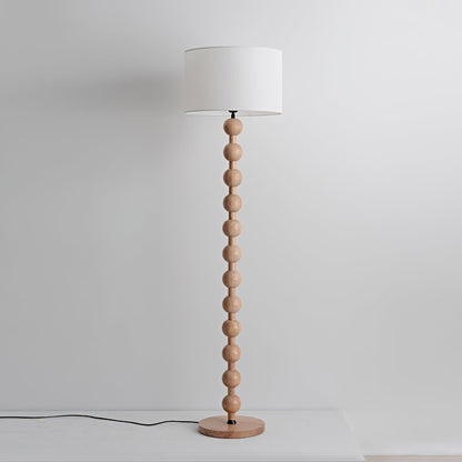 Lampadaire haut avec abat-jour blanc, 160 cm, base en bois naturel, éclairage d'appoint à intensité variable pour chambre, salon, coin lecture, décoration moderne