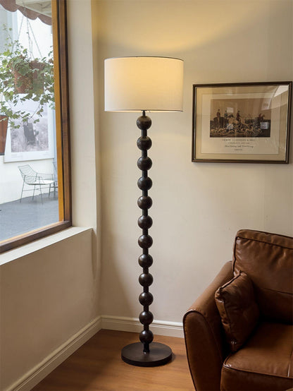 Lampadaire haut avec abat-jour blanc, 160 cm, base en bois naturel, éclairage d'appoint à intensité variable pour chambre, salon, coin lecture, décoration moderne