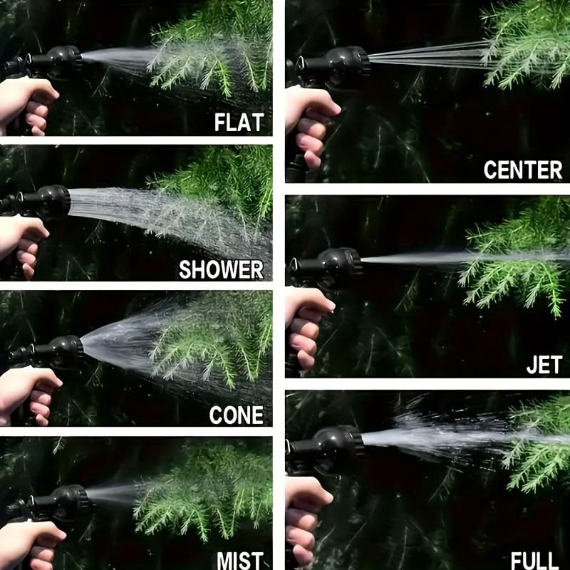 Expanding Garden Hose with 7-Pattern Spray Nozzle for Watering Lawns Patios Cars | Lightweight Flexible Coil Design | 50 100 150 200 ft