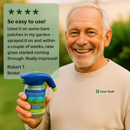 Spray-On Grass Seed Kit with Hose Attachment for Fast Lawn Coverage | Green-Up Formula for Bare Spots, High-Traffic Zones & Pet Damage