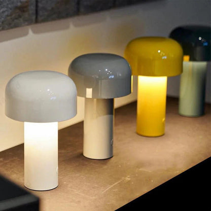 Lampe de bureau portable LED champignon | Éclairage doux sans fil