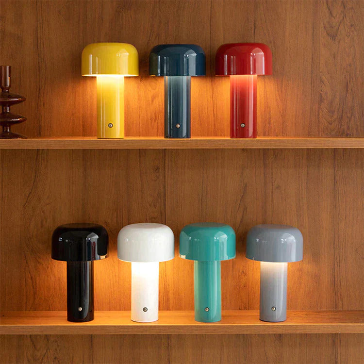 Lampe de bureau portable LED champignon | Éclairage doux sans fil