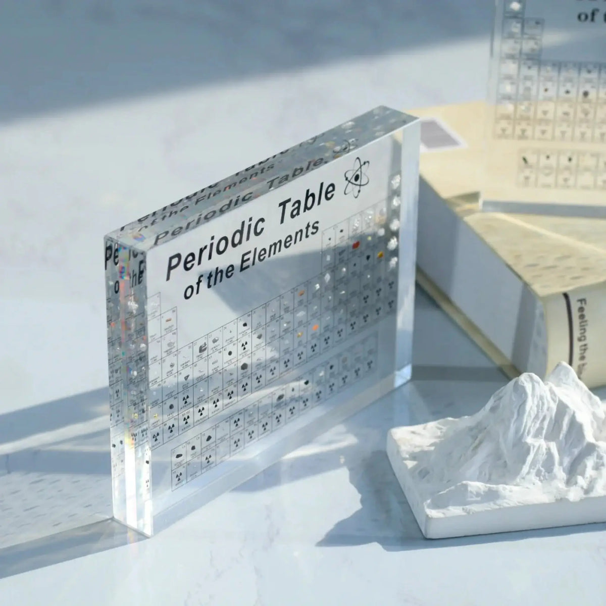 Periodic Table Element Display with Real Specimens – Educational Science Decor for Classroom, Office & Home