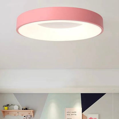 Plafonnier LED rond pour chambre et couloir – Disque ultra-plat en fer et acrylique – Options à intensité variable pour salon et entrée