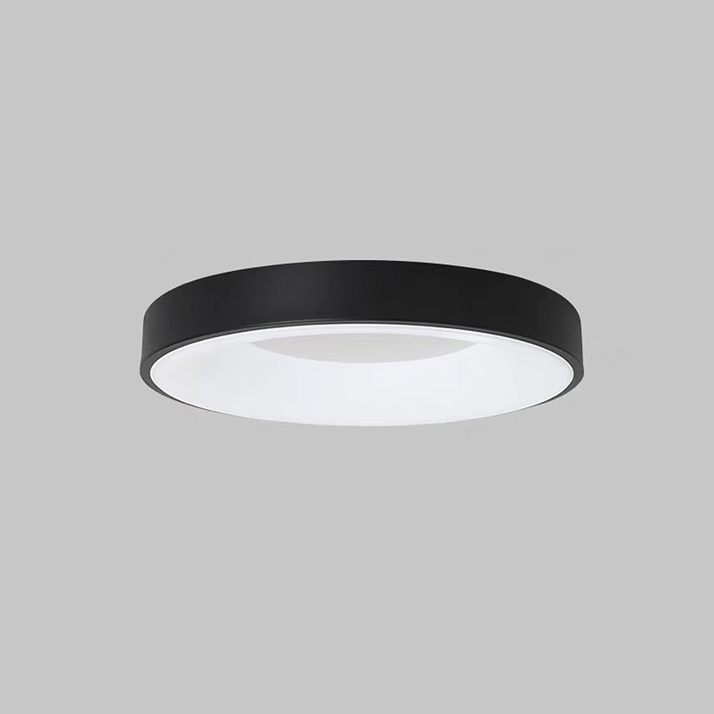 Plafonnier LED rond pour chambre et couloir – Disque ultra-plat en fer et acrylique – Options à intensité variable pour salon et entrée