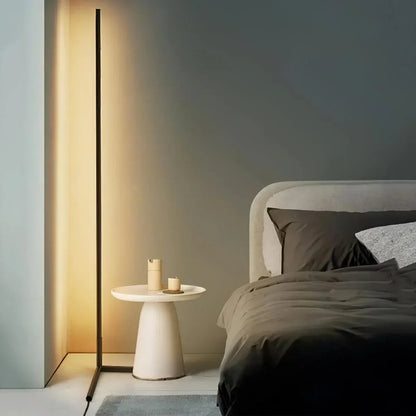 Modern RGB LED Floor Lamp with Remote | Adjustable Warm White & Color Changing Standing Light for Living Room Corner & Home Ambiance | 24W