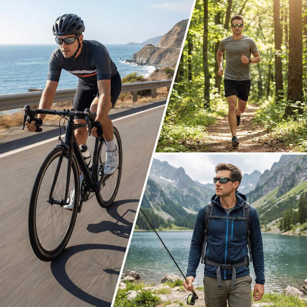 Lunettes de soleil de sport polarisées haut de gamme pour hommes