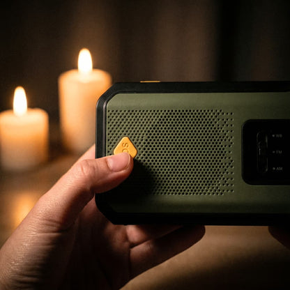 Radio d'urgence portable à énergie solaire avec lampe de poche
