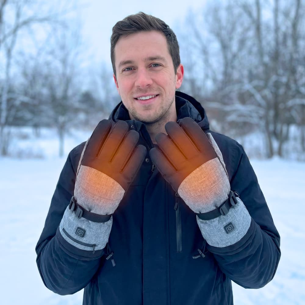 Gants isolants chauffants avec réglages de chaleur ajustables
