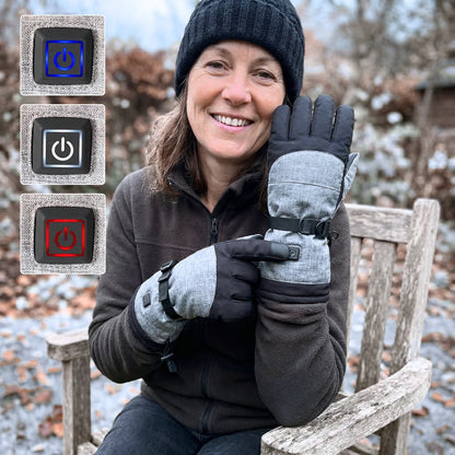 Gants isolants chauffants avec réglages de chaleur ajustables