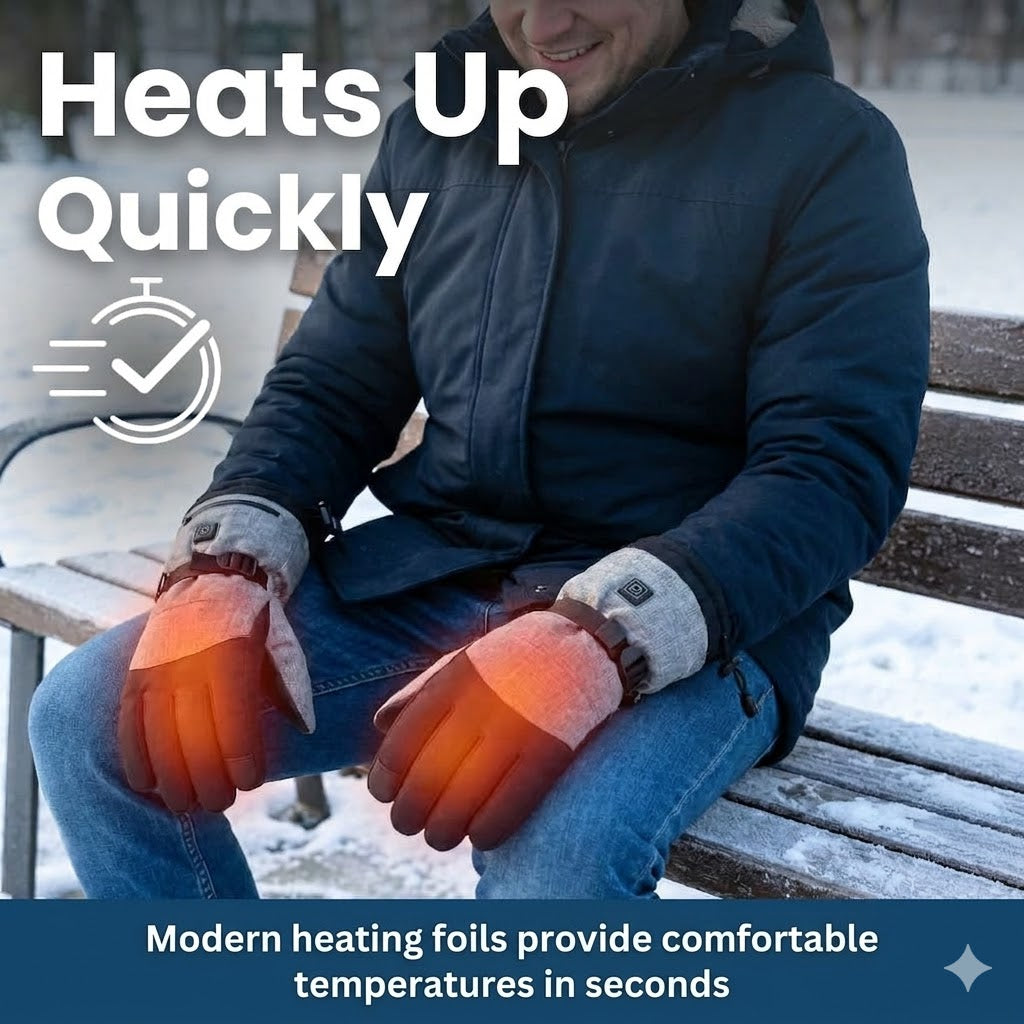 Gants isolants chauffants avec réglages de chaleur ajustables