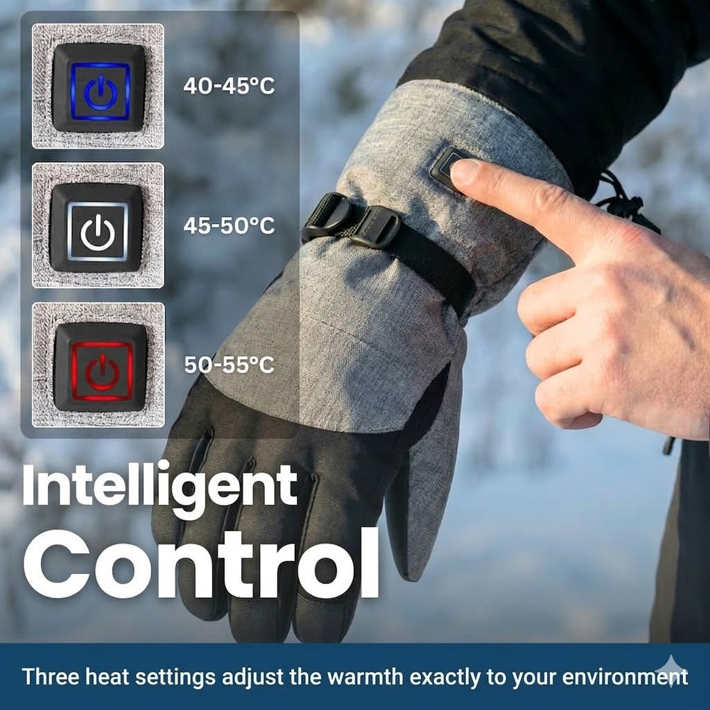 Gants isolants chauffants avec réglages de chaleur ajustables
