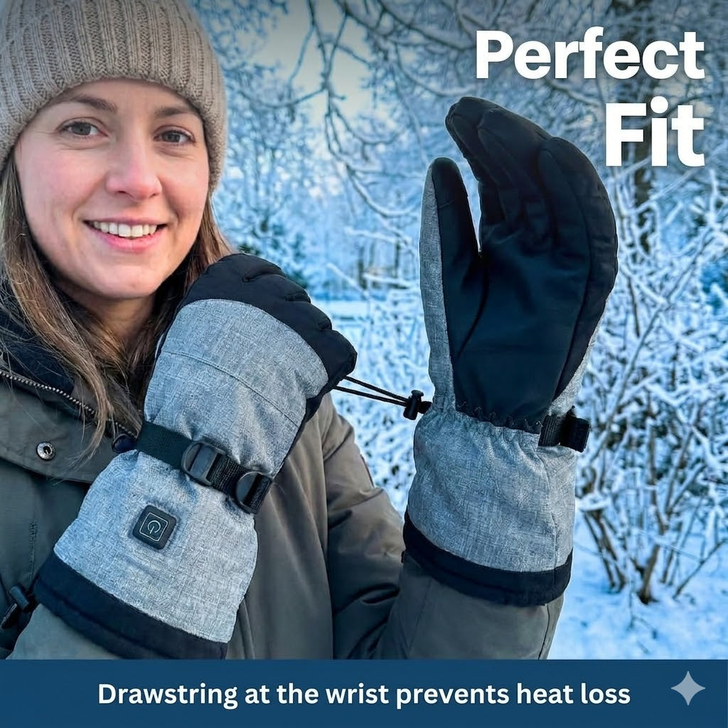 Gants isolants chauffants avec réglages de chaleur ajustables