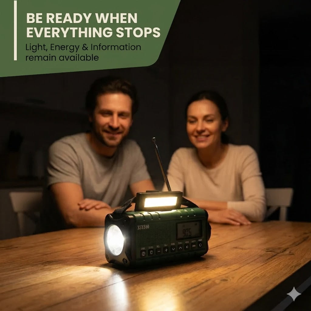 Radio d'urgence solaire portable