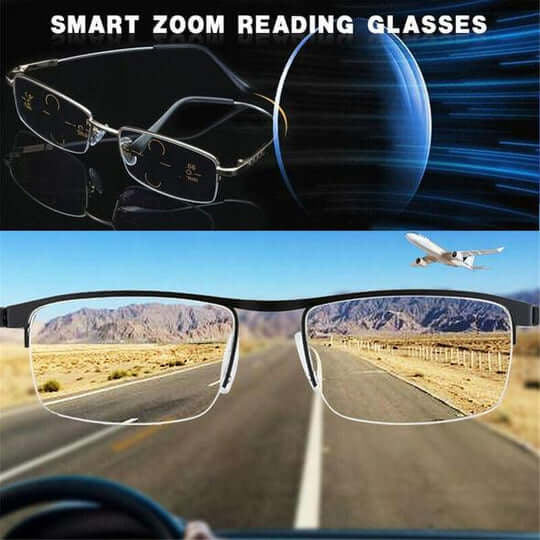 Lunettes progressives intelligentes avec autofocus et filtre anti-lumière bleue
