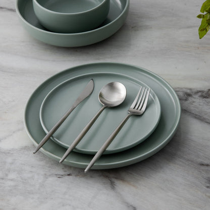 Set de couverts en acier inoxydable recouvert de titane – Service de table haut de gamme 18/10 pour les repas du quotidien et les grandes occasions