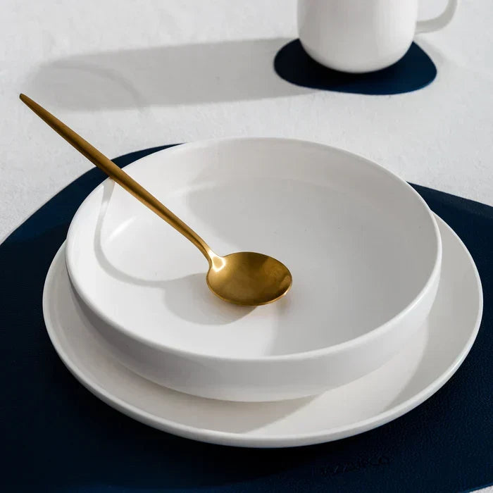 Set de couverts en acier inoxydable recouvert de titane – Service de table haut de gamme 18/10 pour les repas du quotidien et les grandes occasions