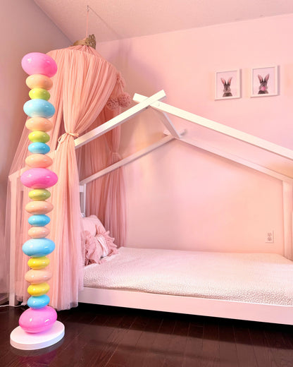 Translucent Acrylic Tower Light 63 Inches Tall Modern Statement Piece for Bedrooms Lounges Hallways Offices