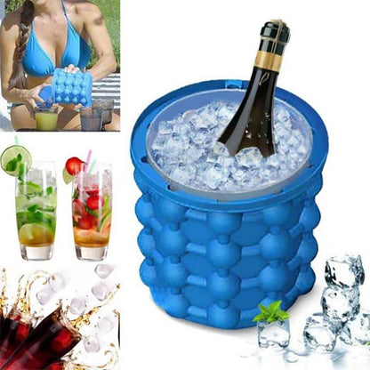 Ortekor IceCube Maker | 2-in-1 Silicone Ice Cube Tray with Cooling Function | Space-Saving Design for Fresh Drinks