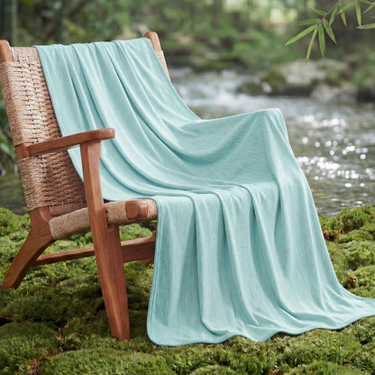 Confort douillet | Couverture rafraîchissante d'été en rayonne de bambou pour les dormeurs qui ont chaud | Jeté léger pour les voyages et l'extérieur