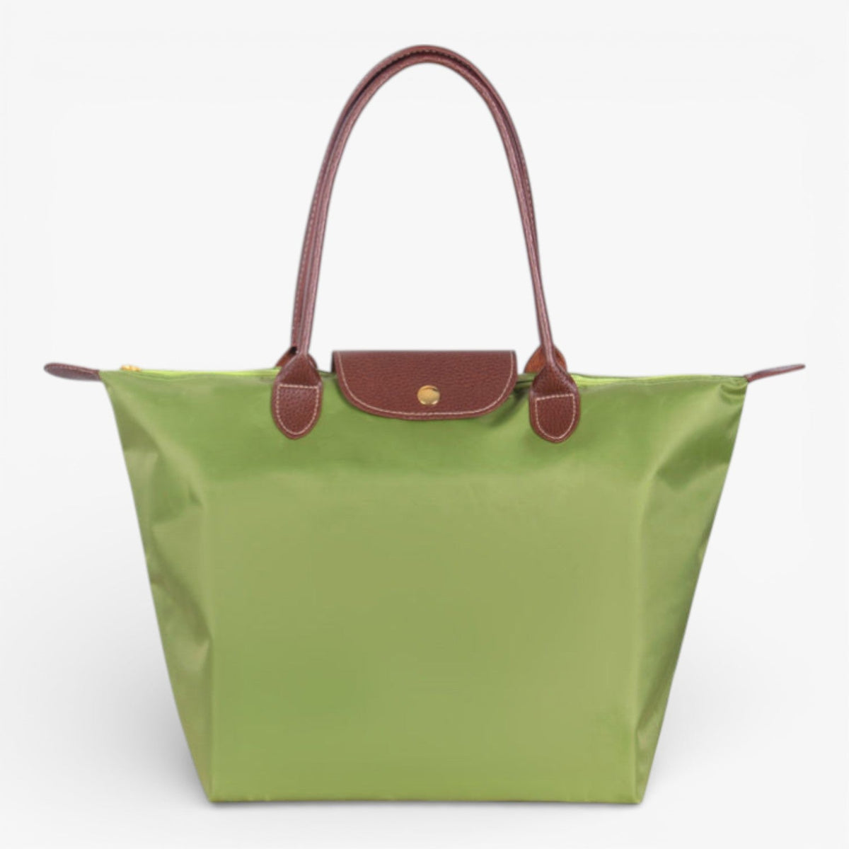 Water-Resistant Nylon Tote Bag with Leather Accents – Spacious Everyday Carry Purse for Work Travel Shopping