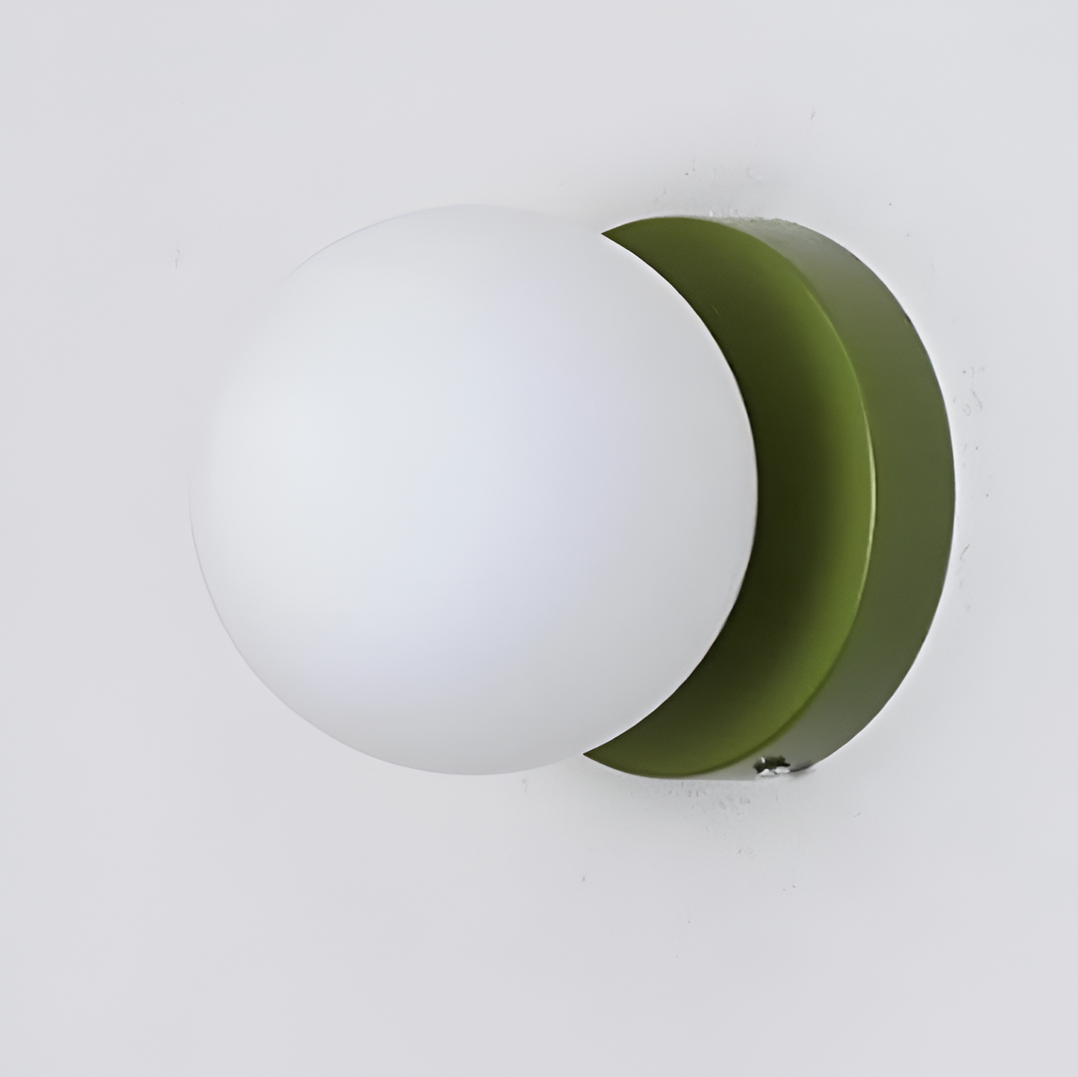 Compact Glass Sconce Light 3.9 in White Accent Fixture Bedside Hallway Nordic Minimalist G9 LED Downlight Indoor Mounted