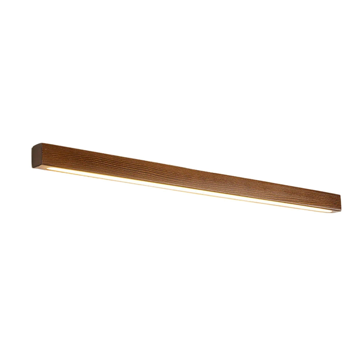 Applique murale LED linéaire en bois, lampe de miroir de courtoisie réglable à 3 températures de couleur pour salle de bain, chambre et couloir, style minimaliste nordique moderne
