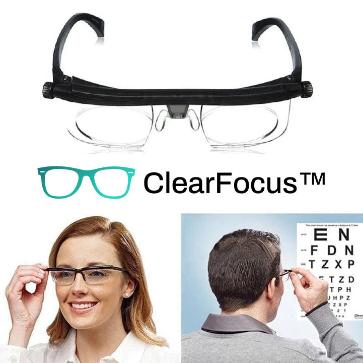 Adjustable Focus Reading Glasses with Dial Control for Near and Distance Vision, Variable Strength Eyewear for Men and Women