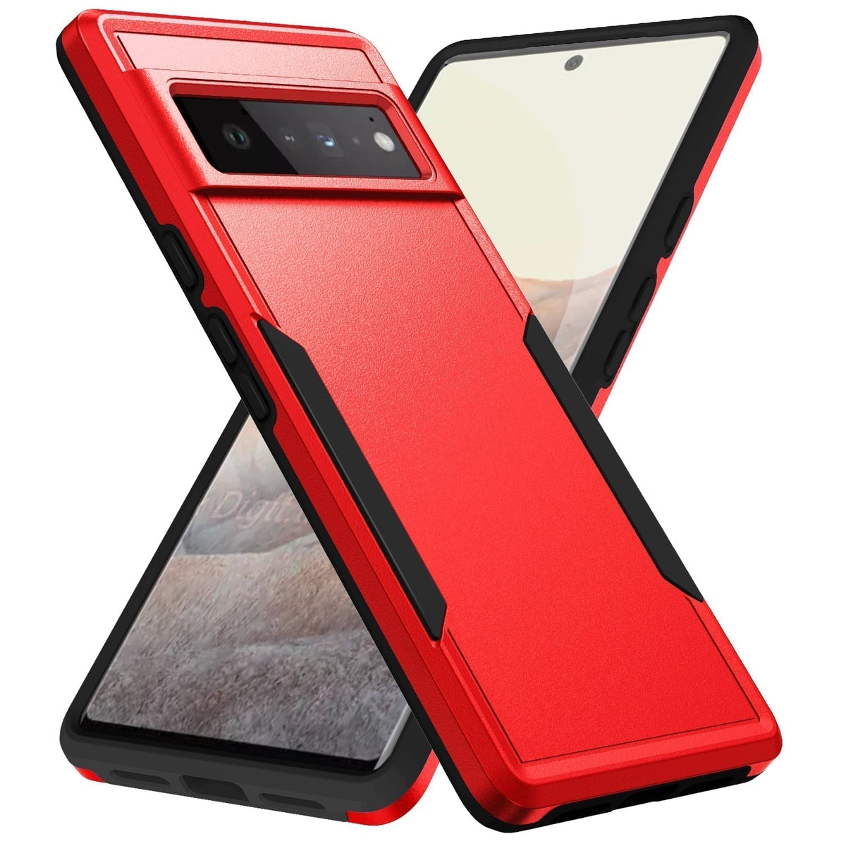 Rugged Protective Case for Google Pixel – Shock-Absorbing Armor Shell with Wireless Charging, Raised Edges, Anti-Fingerprint Finish