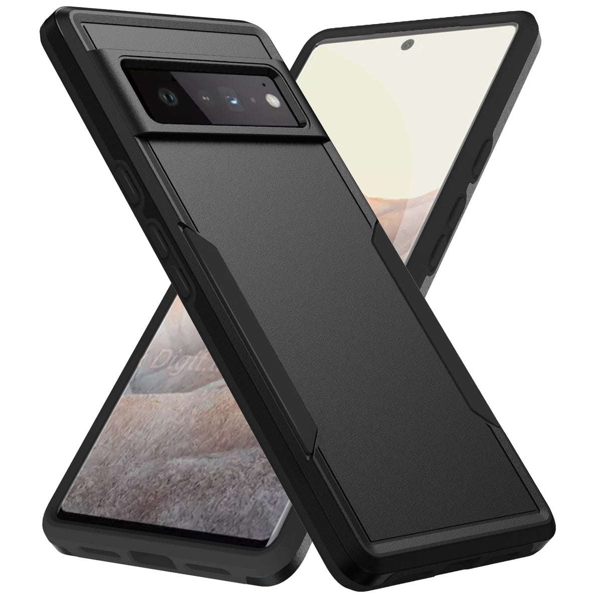 Rugged Protective Case for Google Pixel – Shock-Absorbing Armor Shell with Wireless Charging, Raised Edges, Anti-Fingerprint Finish