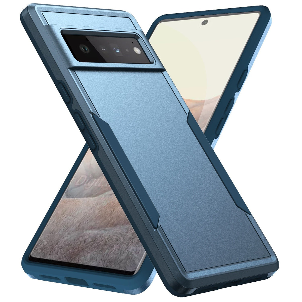 Rugged Protective Case for Google Pixel – Shock-Absorbing Armor Shell with Wireless Charging, Raised Edges, Anti-Fingerprint Finish