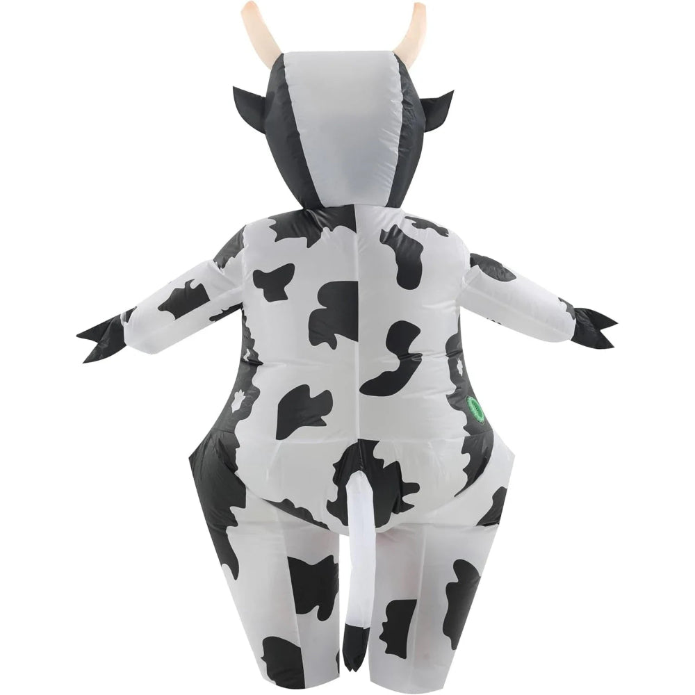 Déguisement de vache gonflable pour adultes au design accrocheur | Tenue amusante pour Halloween et les fêtes