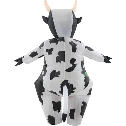Déguisement de vache gonflable pour adultes au design accrocheur | Tenue amusante pour Halloween et les fêtes