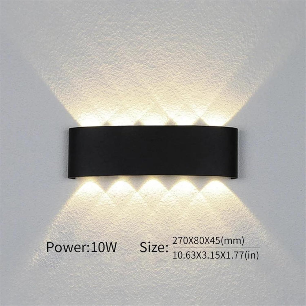 Indoor Outdoor Wall Sconce – Hardwired Weatherproof Light Fixture, Slim Vertical Profile for Entryway, Patio, Garden