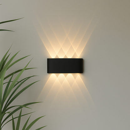 Indoor Outdoor Wall Sconce – Hardwired Weatherproof Light Fixture, Slim Vertical Profile for Entryway, Patio, Garden